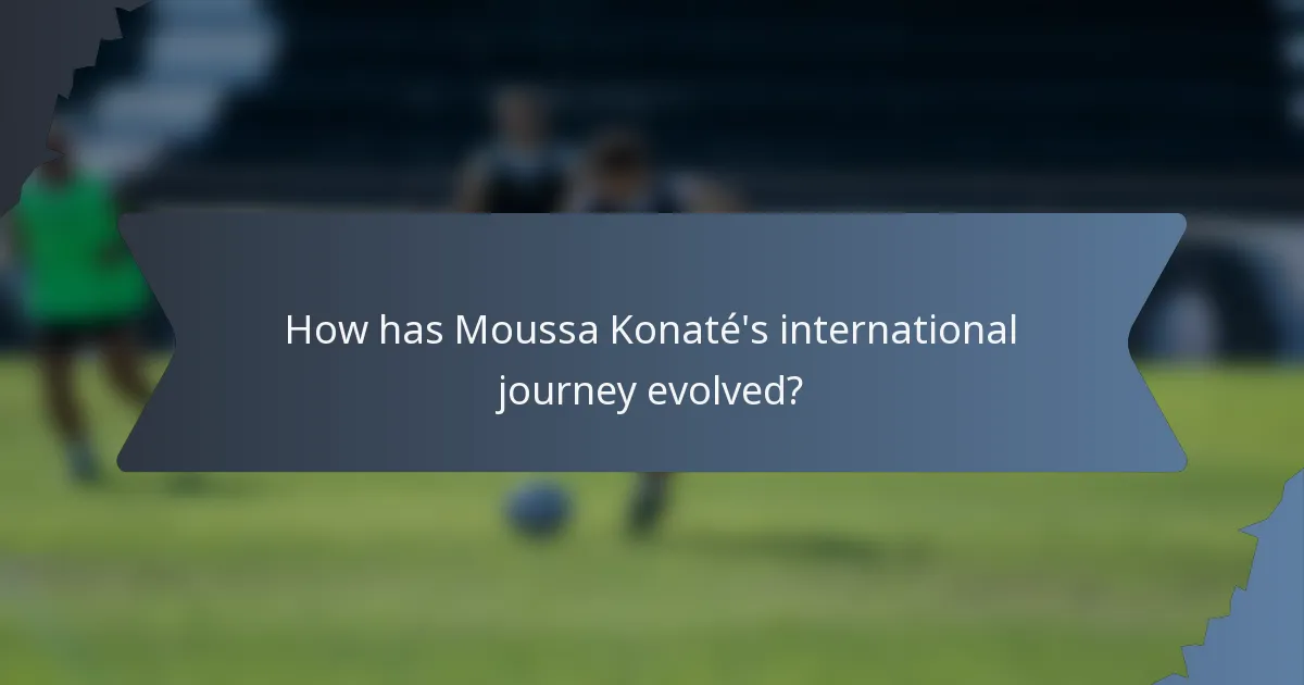 How has Moussa Konaté's international journey evolved?